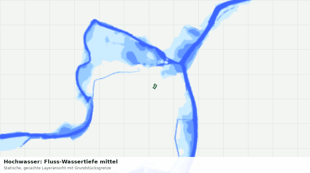 Statische Kartenansicht: Hochwasser: Fluss-Wassertiefe mittel