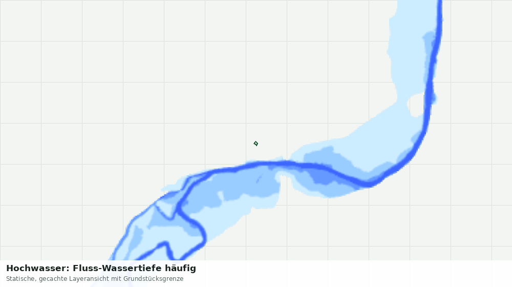 Statische Kartenansicht: Hochwasser: Fluss-Wassertiefe häufig