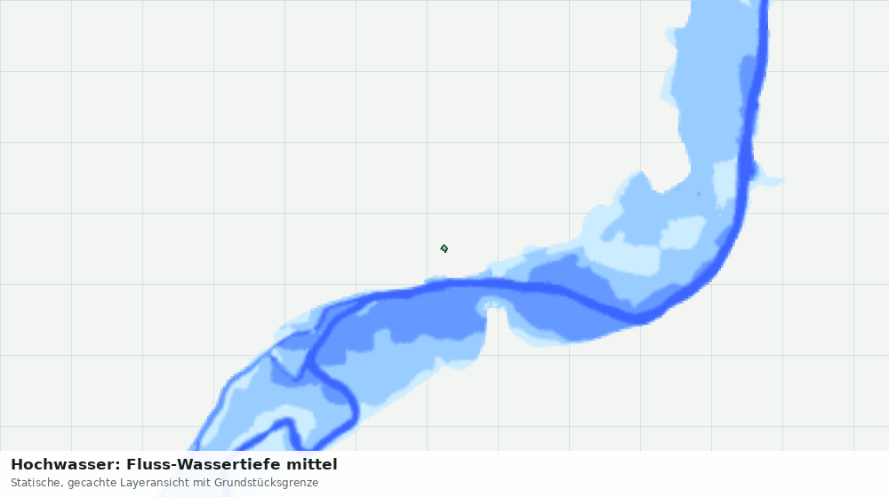 Statische Kartenansicht: Hochwasser: Fluss-Wassertiefe mittel