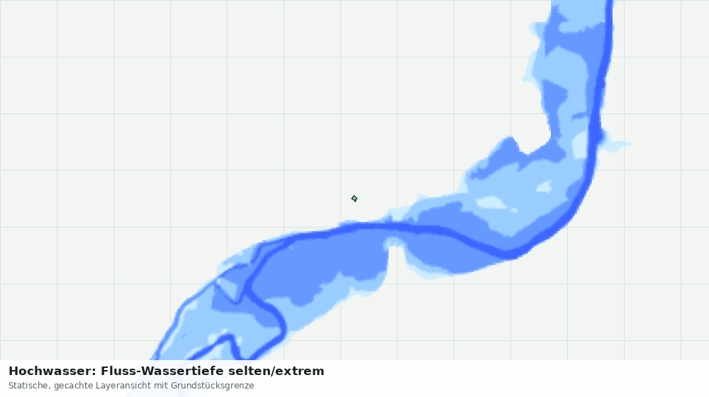 Statische Kartenansicht: Hochwasser: Fluss-Wassertiefe selten/extrem