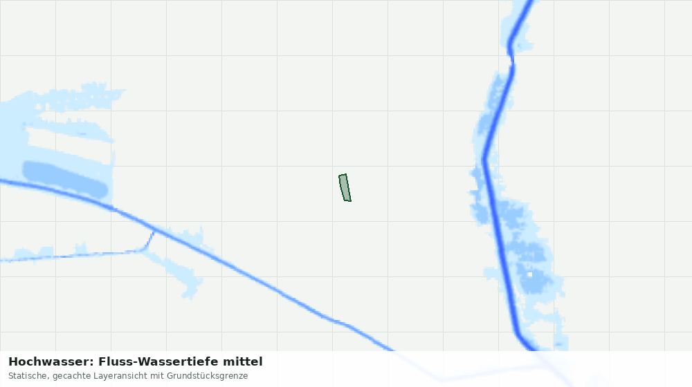 Statische Kartenansicht: Hochwasser: Fluss-Wassertiefe mittel