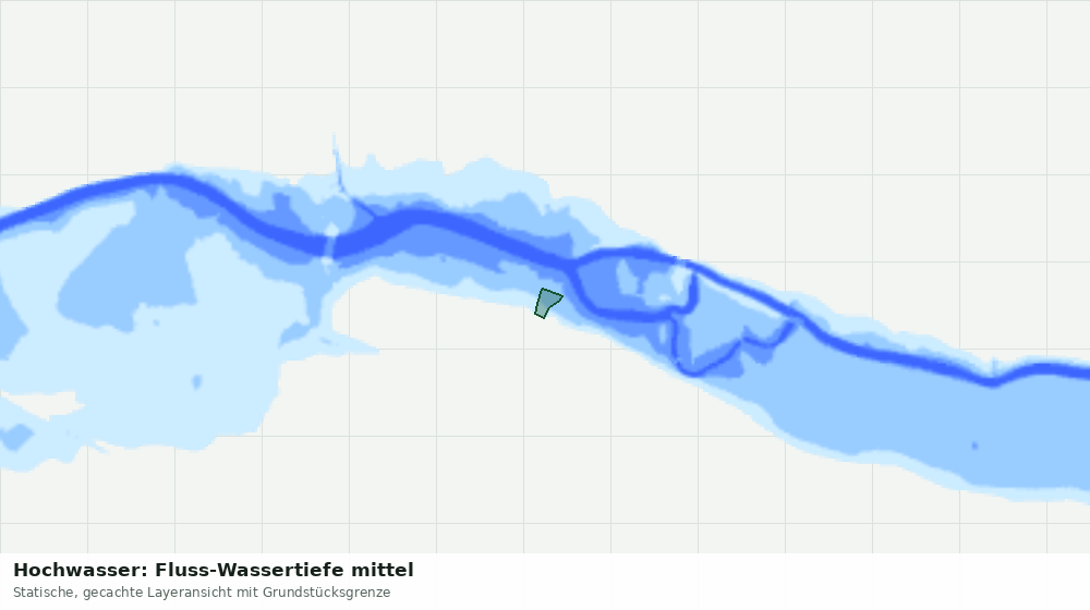 Statische Kartenansicht: Hochwasser: Fluss-Wassertiefe mittel