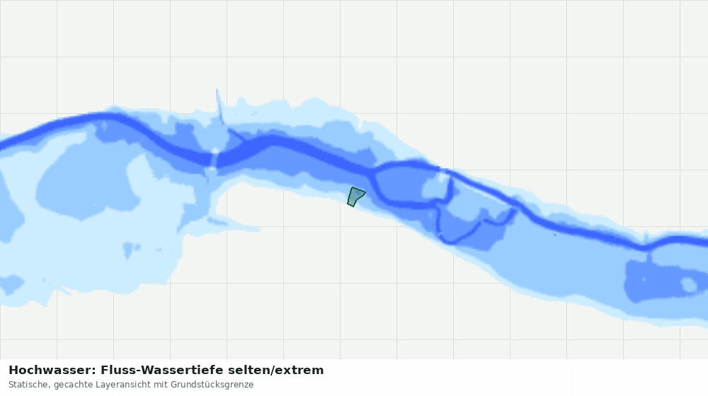 Statische Kartenansicht: Hochwasser: Fluss-Wassertiefe selten/extrem