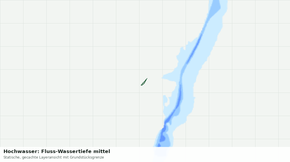 Statische Kartenansicht: Hochwasser: Fluss-Wassertiefe mittel