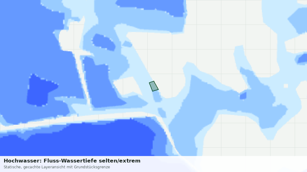 Statische Kartenansicht: Hochwasser: Fluss-Wassertiefe selten/extrem
