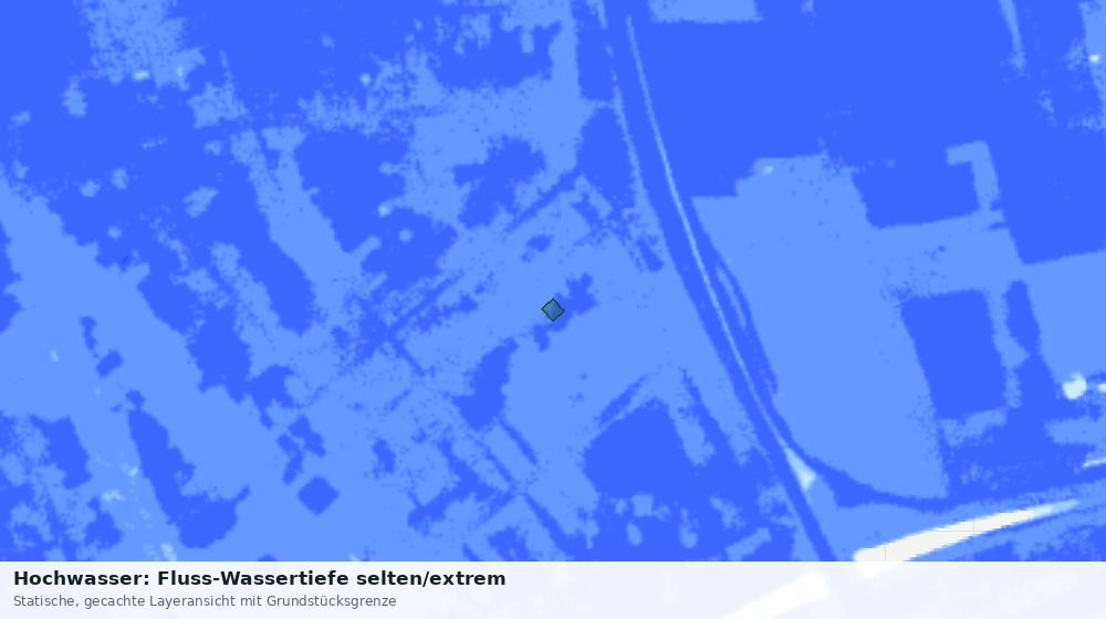 Statische Kartenansicht: Hochwasser: Fluss-Wassertiefe selten/extrem