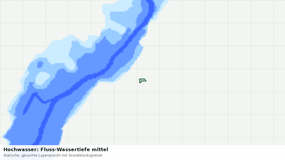 Statische Kartenansicht: Hochwasser: Fluss-Wassertiefe mittel