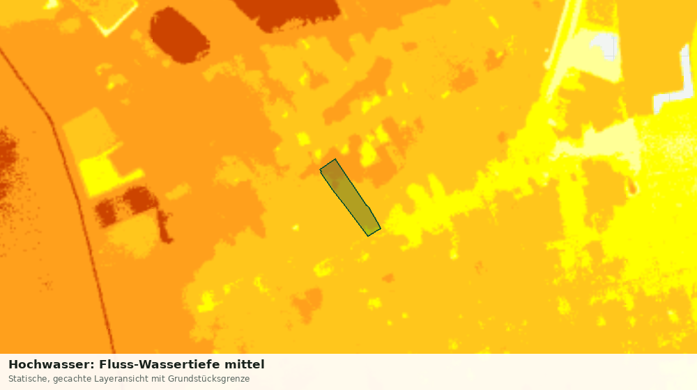 Statische Kartenansicht: Hochwasser: Fluss-Wassertiefe mittel