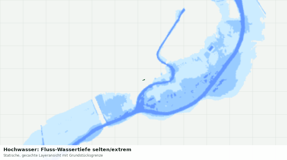 Statische Kartenansicht: Hochwasser: Fluss-Wassertiefe selten/extrem