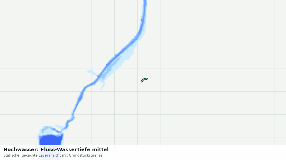 Statische Kartenansicht: Hochwasser: Fluss-Wassertiefe mittel