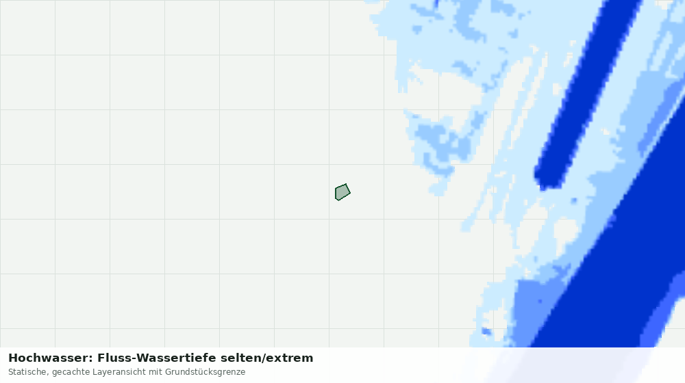 Statische Kartenansicht: Hochwasser: Fluss-Wassertiefe selten/extrem