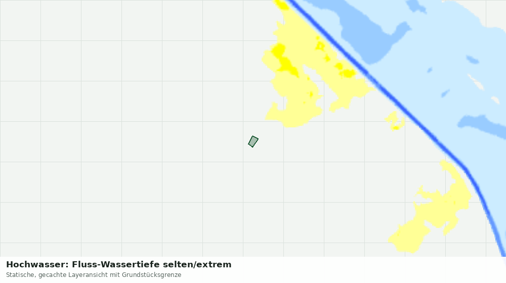 Statische Kartenansicht: Hochwasser: Fluss-Wassertiefe selten/extrem