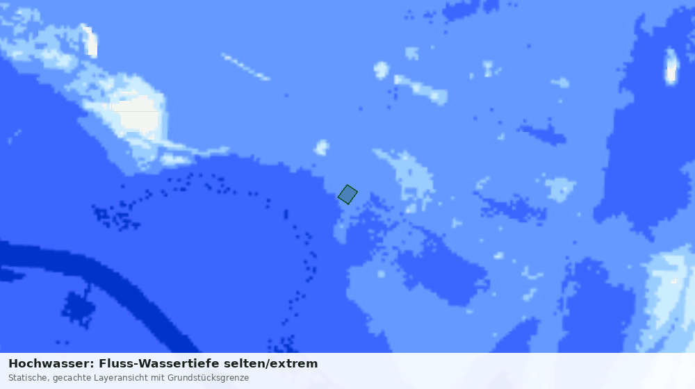 Statische Kartenansicht: Hochwasser: Fluss-Wassertiefe selten/extrem