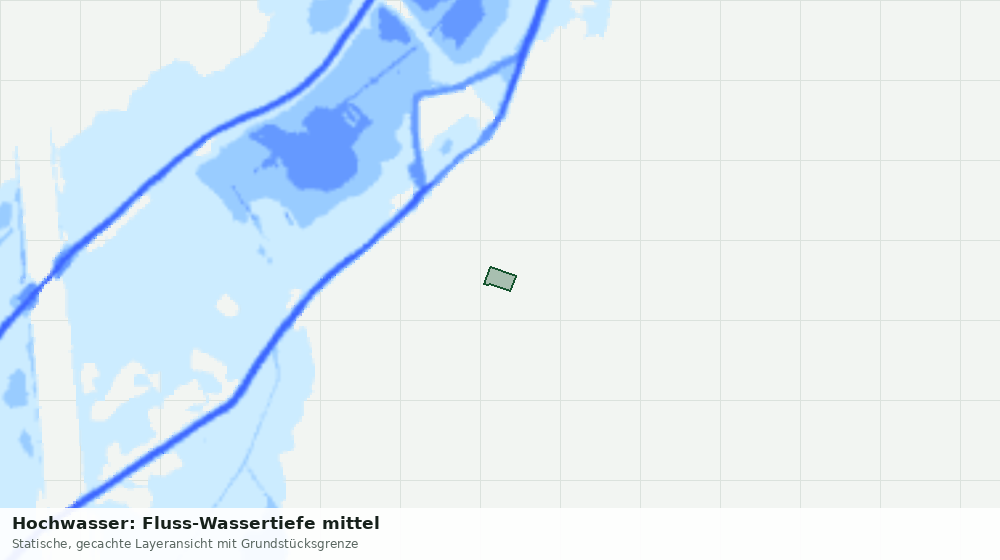 Statische Kartenansicht: Hochwasser: Fluss-Wassertiefe mittel