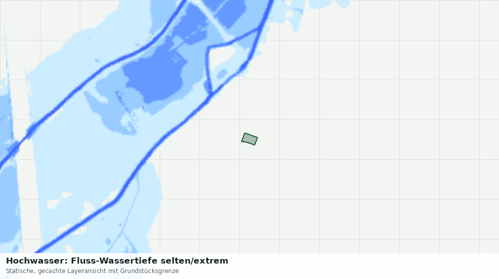 Statische Kartenansicht: Hochwasser: Fluss-Wassertiefe selten/extrem