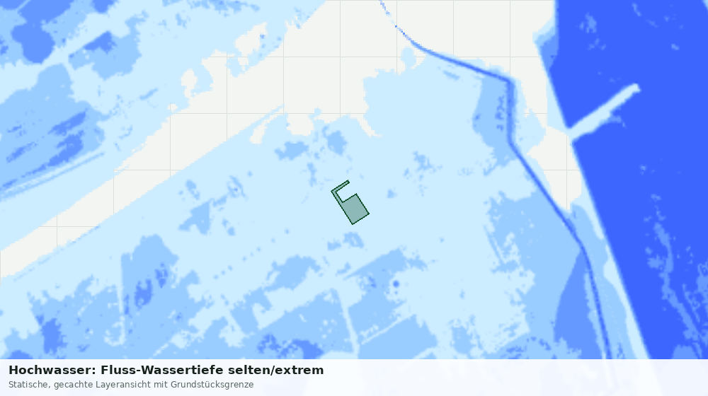 Statische Kartenansicht: Hochwasser: Fluss-Wassertiefe selten/extrem