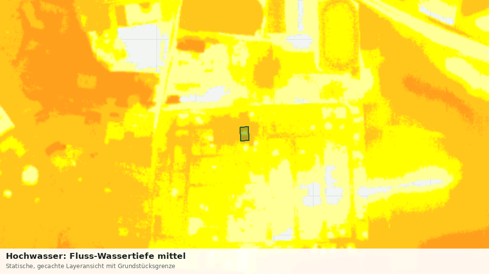 Statische Kartenansicht: Hochwasser: Fluss-Wassertiefe mittel