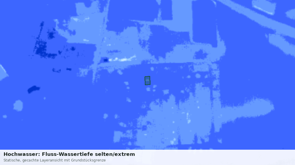 Statische Kartenansicht: Hochwasser: Fluss-Wassertiefe selten/extrem