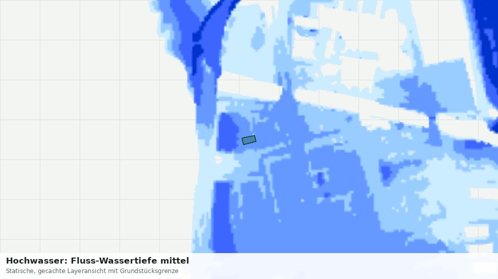 Statische Kartenansicht: Hochwasser: Fluss-Wassertiefe mittel