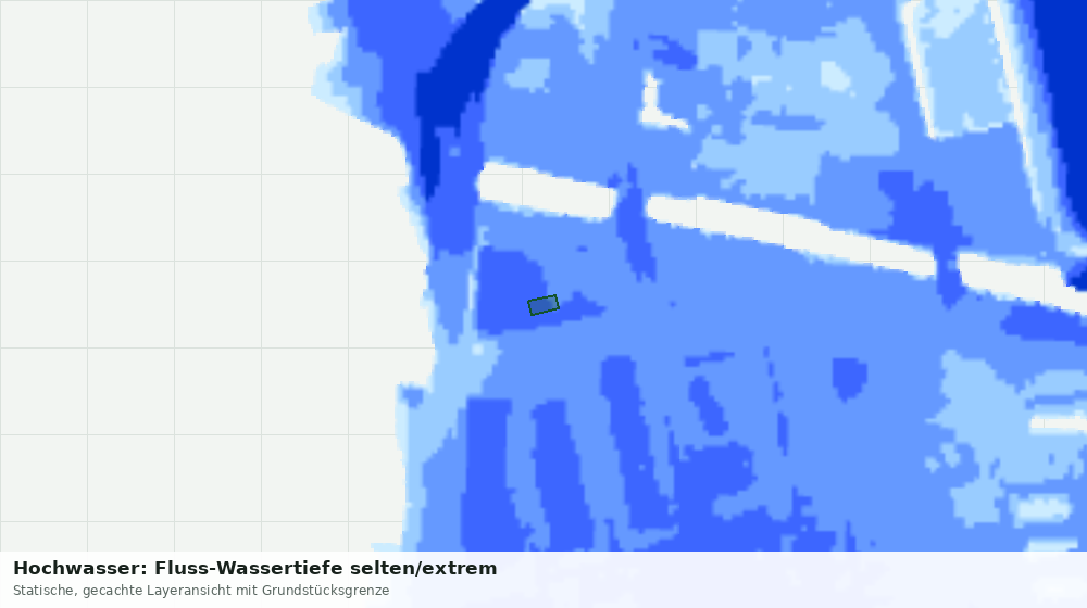 Statische Kartenansicht: Hochwasser: Fluss-Wassertiefe selten/extrem