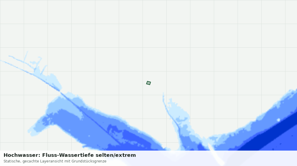 Statische Kartenansicht: Hochwasser: Fluss-Wassertiefe selten/extrem