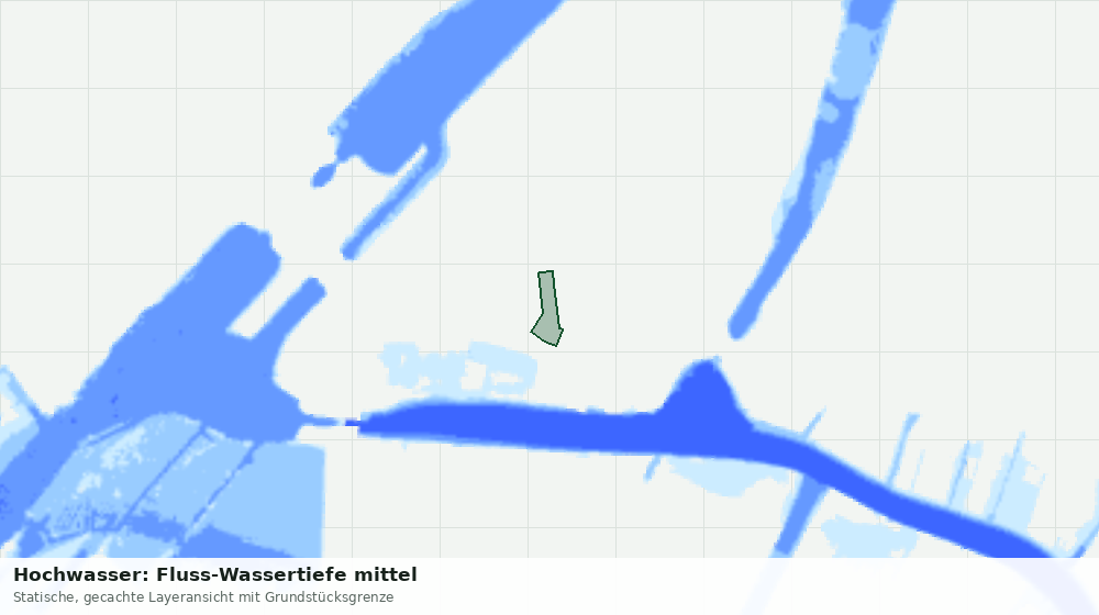 Statische Kartenansicht: Hochwasser: Fluss-Wassertiefe mittel