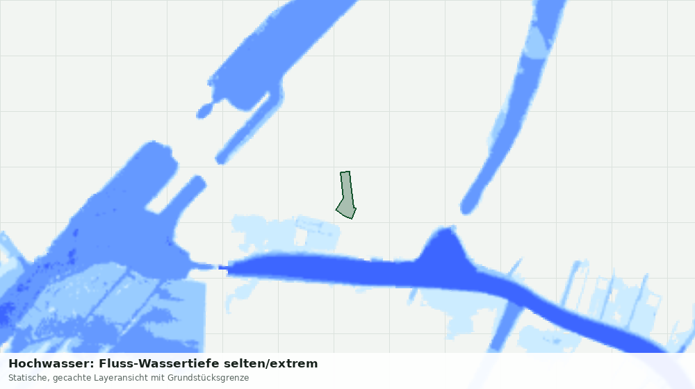 Statische Kartenansicht: Hochwasser: Fluss-Wassertiefe selten/extrem