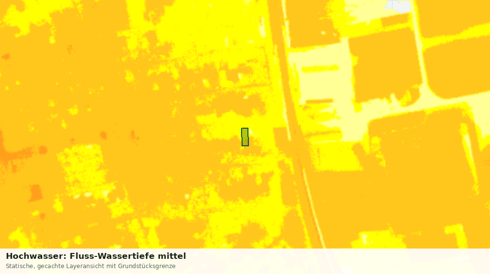 Statische Kartenansicht: Hochwasser: Fluss-Wassertiefe mittel