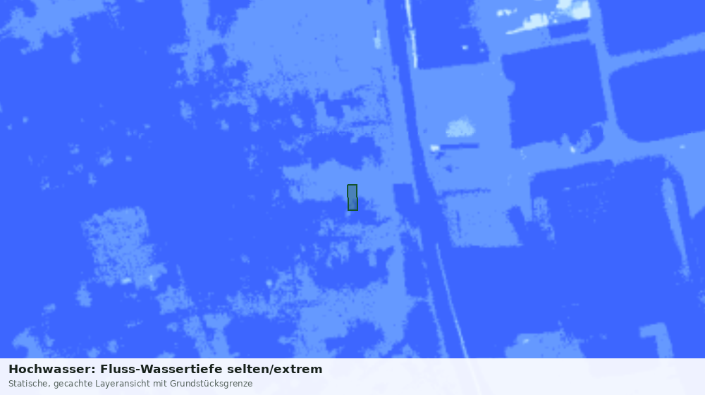 Statische Kartenansicht: Hochwasser: Fluss-Wassertiefe selten/extrem