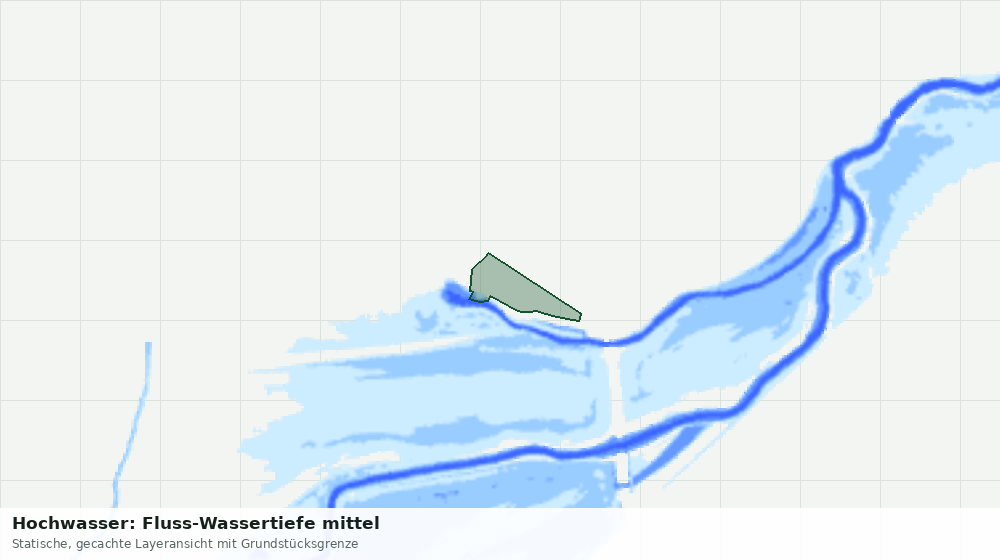 Statische Kartenansicht: Hochwasser: Fluss-Wassertiefe mittel