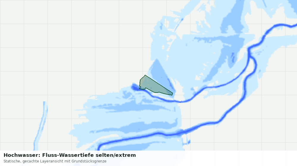 Statische Kartenansicht: Hochwasser: Fluss-Wassertiefe selten/extrem
