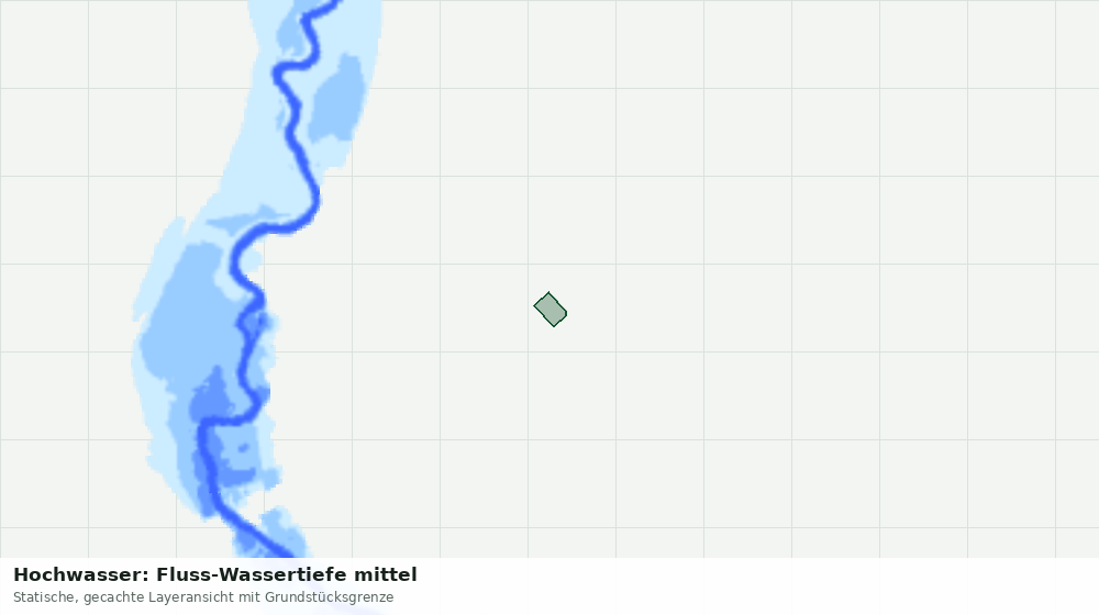 Statische Kartenansicht: Hochwasser: Fluss-Wassertiefe mittel