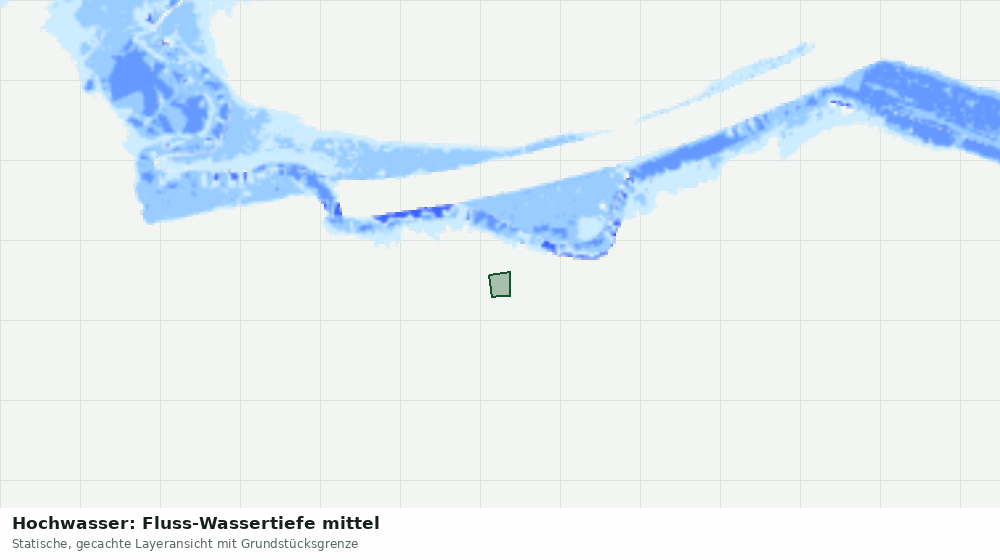 Statische Kartenansicht: Hochwasser: Fluss-Wassertiefe mittel