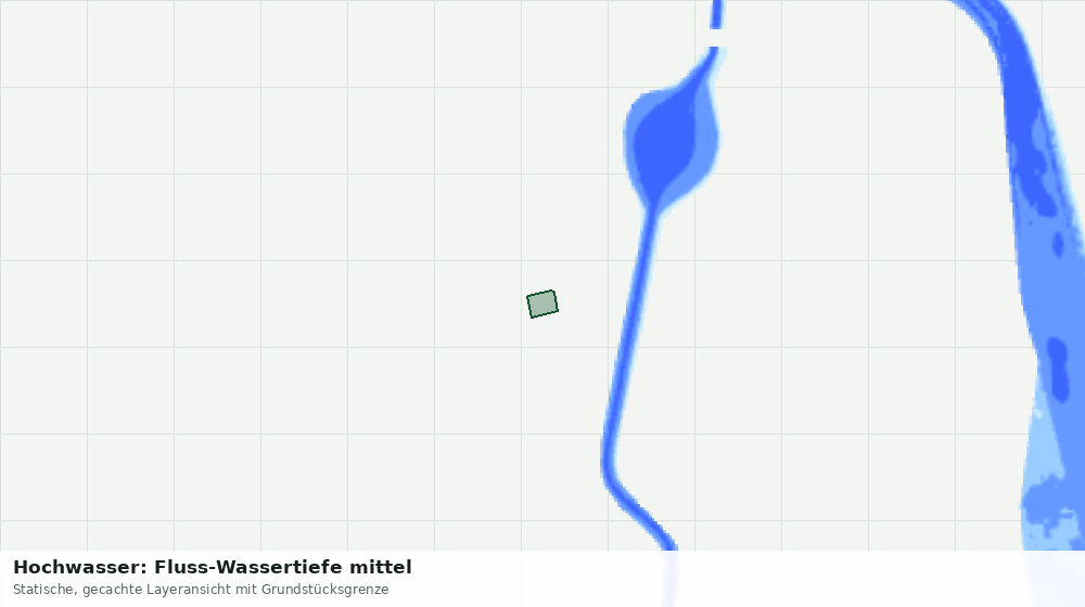 Statische Kartenansicht: Hochwasser: Fluss-Wassertiefe mittel