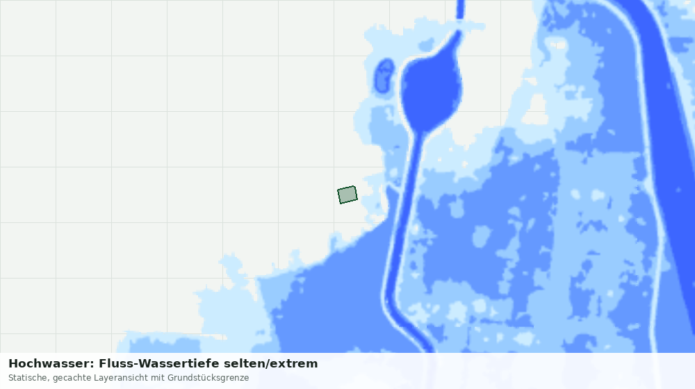Statische Kartenansicht: Hochwasser: Fluss-Wassertiefe selten/extrem