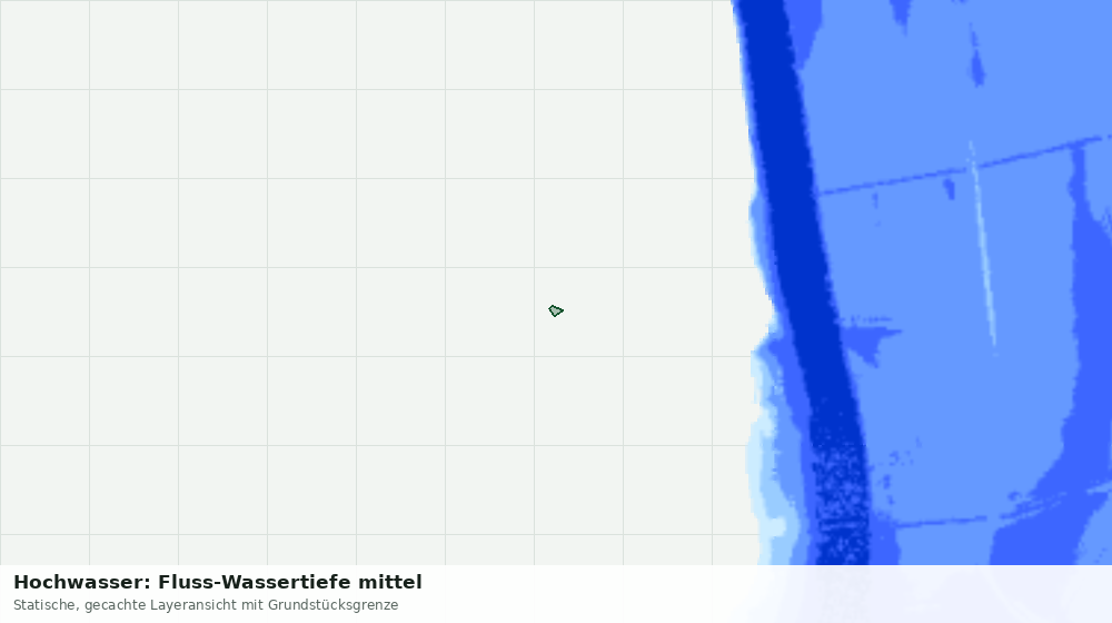 Statische Kartenansicht: Hochwasser: Fluss-Wassertiefe mittel