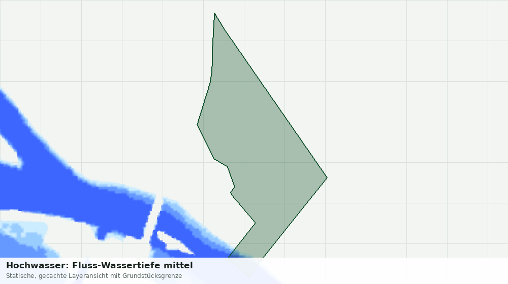 Statische Kartenansicht: Hochwasser: Fluss-Wassertiefe mittel