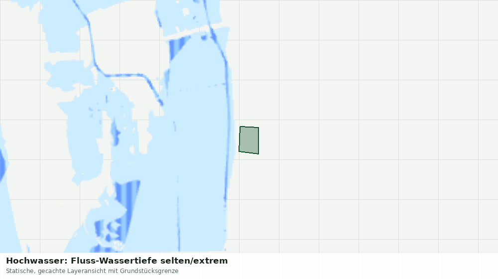 Statische Kartenansicht: Hochwasser: Fluss-Wassertiefe selten/extrem