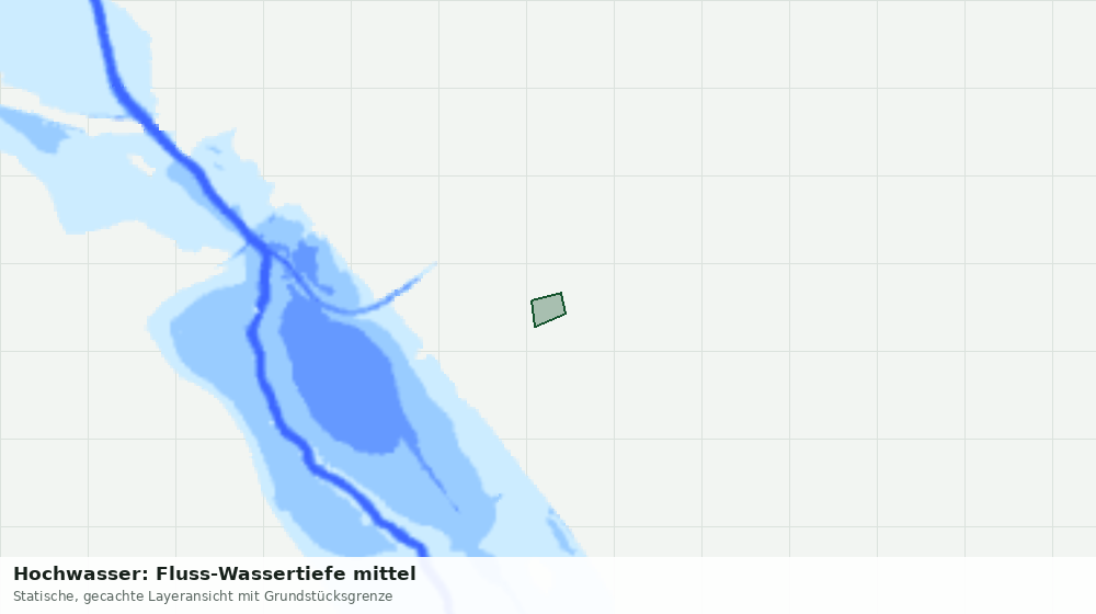 Statische Kartenansicht: Hochwasser: Fluss-Wassertiefe mittel