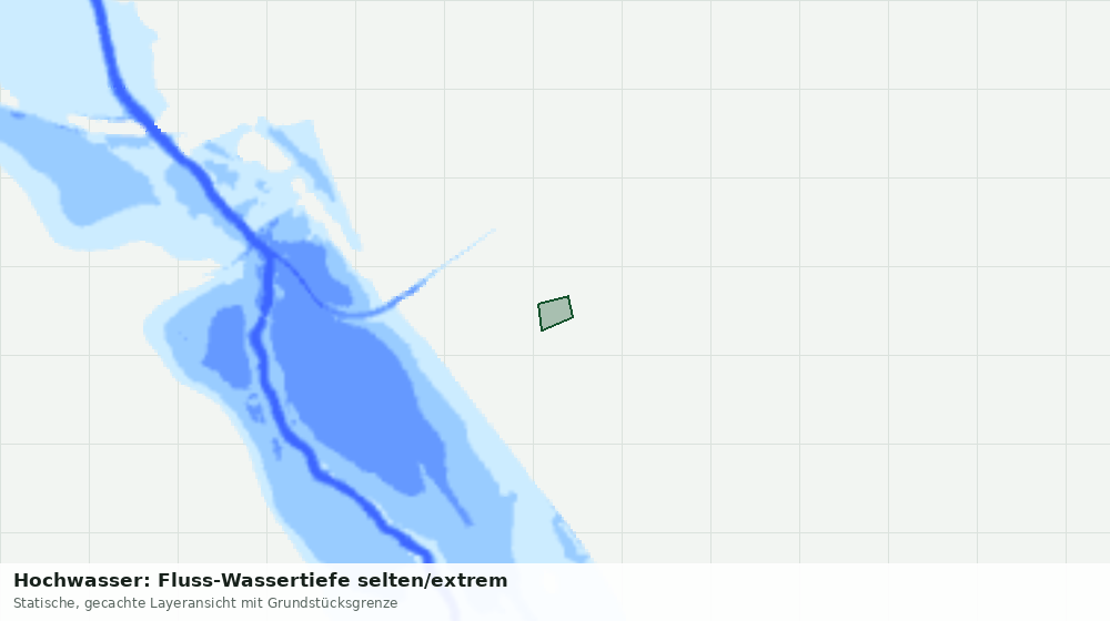 Statische Kartenansicht: Hochwasser: Fluss-Wassertiefe selten/extrem