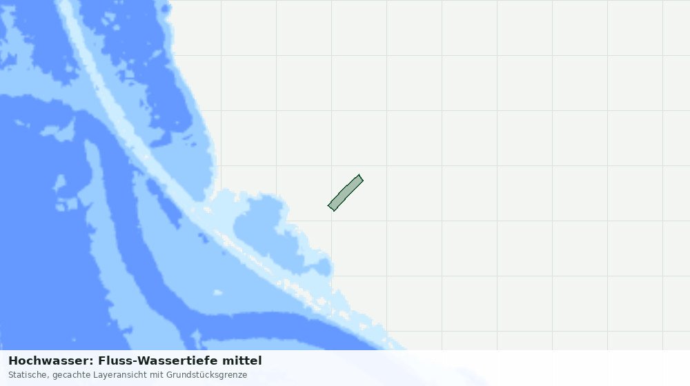 Statische Kartenansicht: Hochwasser: Fluss-Wassertiefe mittel