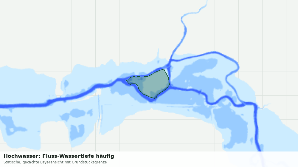 Statische Kartenansicht: Hochwasser: Fluss-Wassertiefe häufig