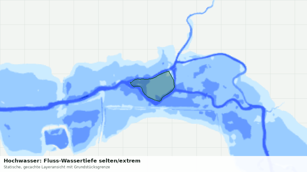 Statische Kartenansicht: Hochwasser: Fluss-Wassertiefe selten/extrem