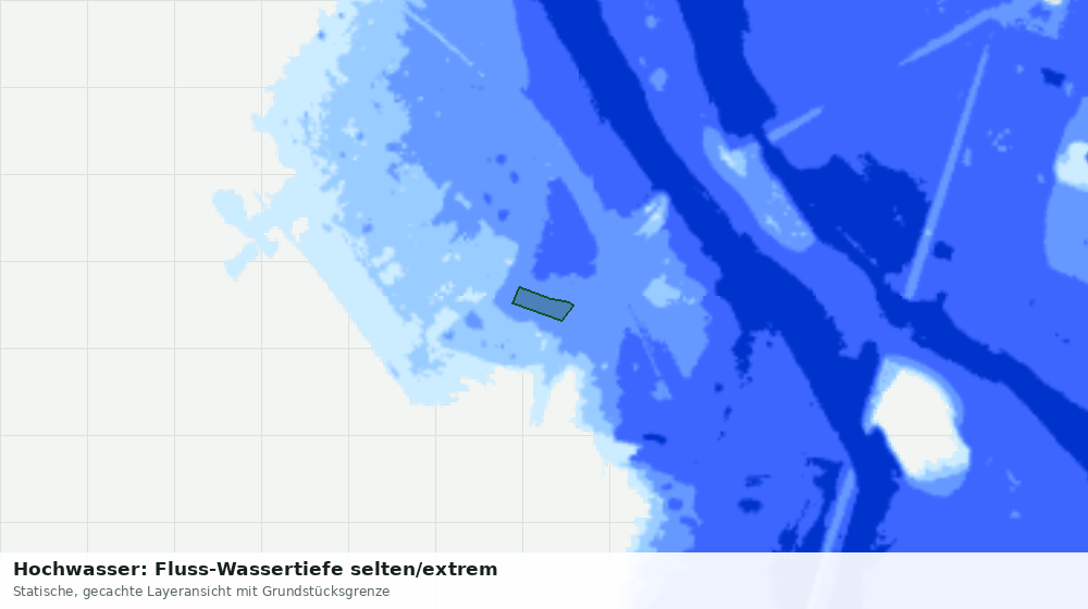 Statische Kartenansicht: Hochwasser: Fluss-Wassertiefe selten/extrem