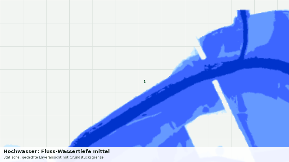 Statische Kartenansicht: Hochwasser: Fluss-Wassertiefe mittel