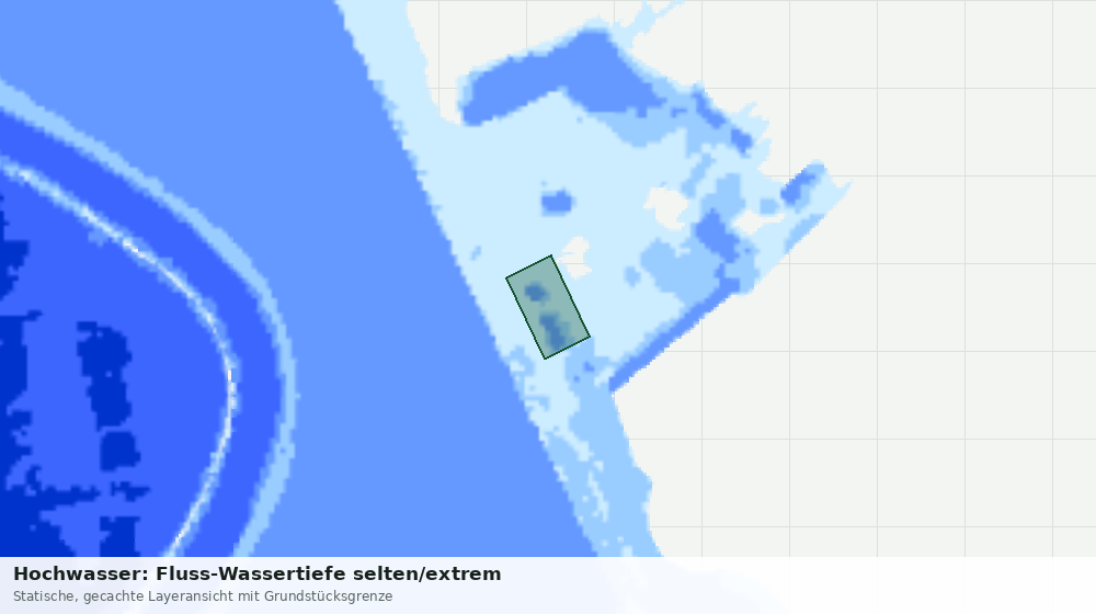 Statische Kartenansicht: Hochwasser: Fluss-Wassertiefe selten/extrem