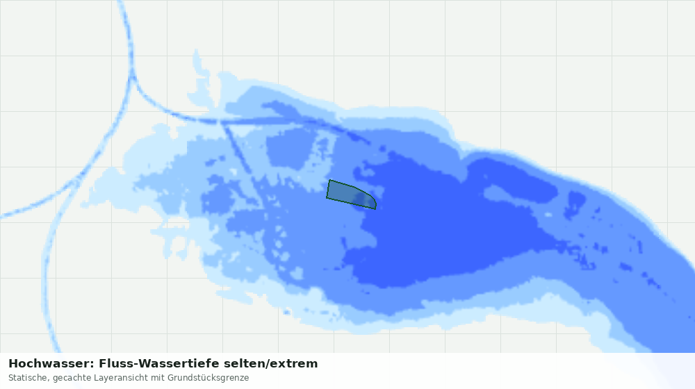 Statische Kartenansicht: Hochwasser: Fluss-Wassertiefe selten/extrem