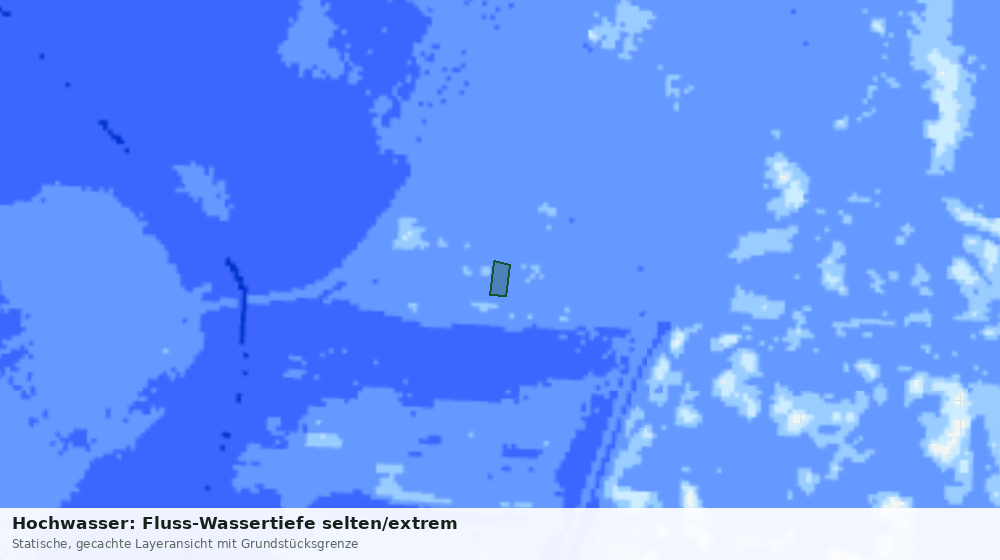 Statische Kartenansicht: Hochwasser: Fluss-Wassertiefe selten/extrem