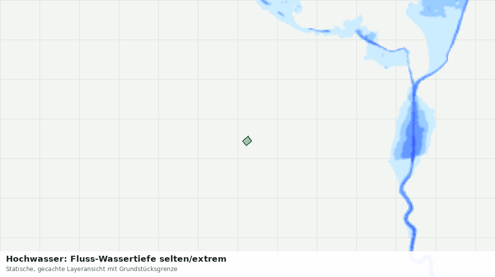 Statische Kartenansicht: Hochwasser: Fluss-Wassertiefe selten/extrem