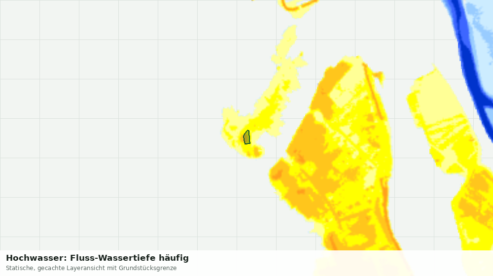 Statische Kartenansicht: Hochwasser: Fluss-Wassertiefe häufig